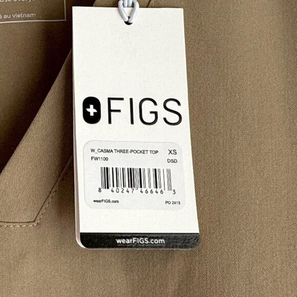 🆕 Figs Casma three-pocket top color: sandstone beige size xs NWT - Picture 7 of 7